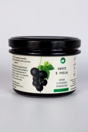 dzem z czarnej porzeczki owoce z pasja 200g